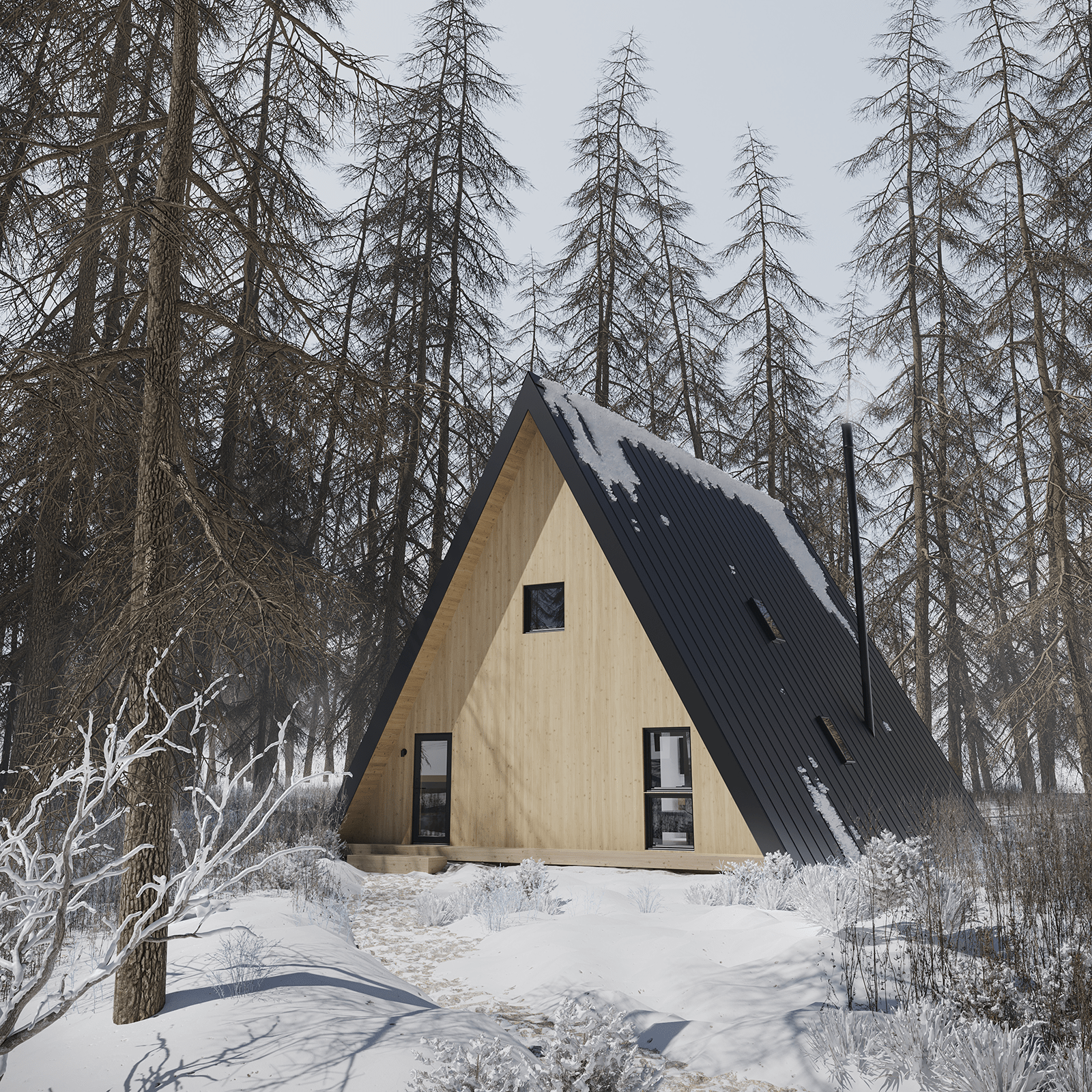 A - Frame House Plus - Den